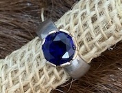 Debra Fallowfieldcr | Man Made sapphire  rose gold sterling silver |McAtamney Gallery and Design Store | Geraldine NZ